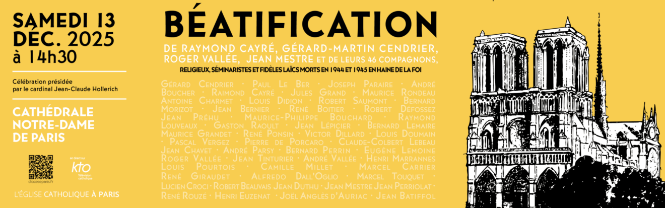 13 décembre 2025 – Béatification de 50 martyrs français de la Seconde Guerre mondiale